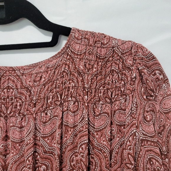 Joie Snow Port Wine Silk Paisley Boho mini dress Whimsical Forestfairy Grunge - Picture 11 of 11